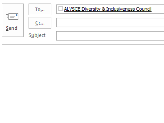 Email ALVSCE D&I Council
